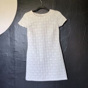 Mod cream textured dress